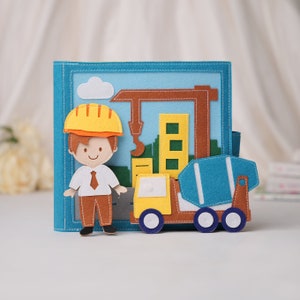 Future Professions Quiet Book, Preschool Busy Book, 2 Characters for Boy and Girl, Montessori Activities  for Toddlers, Felt quiet book