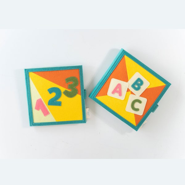 US - Alphabet books and Number Quiet Book, First Abc book, alphabets book, felt busy book, Busy activity book
