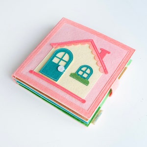 Royaume-Uni - Livre éducatif silencieux pour maison de poupée - Livre chargé Montessori - Cahier d'activités d'apprentissage pour les enfants - Livre en feutre pour les tout-petits - Livre occupé préscolaire