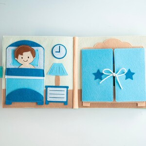 UK little boy House Quiet Book Busy Book Felt busy book Montessori busy book Busy Book for Boy 2 3 4 5 Year old image 2