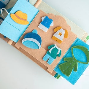 UK little boy House Quiet Book Busy Book Felt busy book Montessori busy book Busy Book for Boy 2 3 4 5 Year old image 3