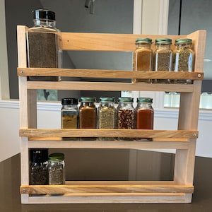 Customizable Spice Rack, Movable Shelves, Ornate Large Storage Top