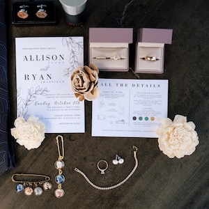 Faire-part de mariage personnalisé avec code QR et numéros de table, ensemble complet d'invitations minimalistes, RSVP en ligne élégant, carte de détails, guides d'impression faciles