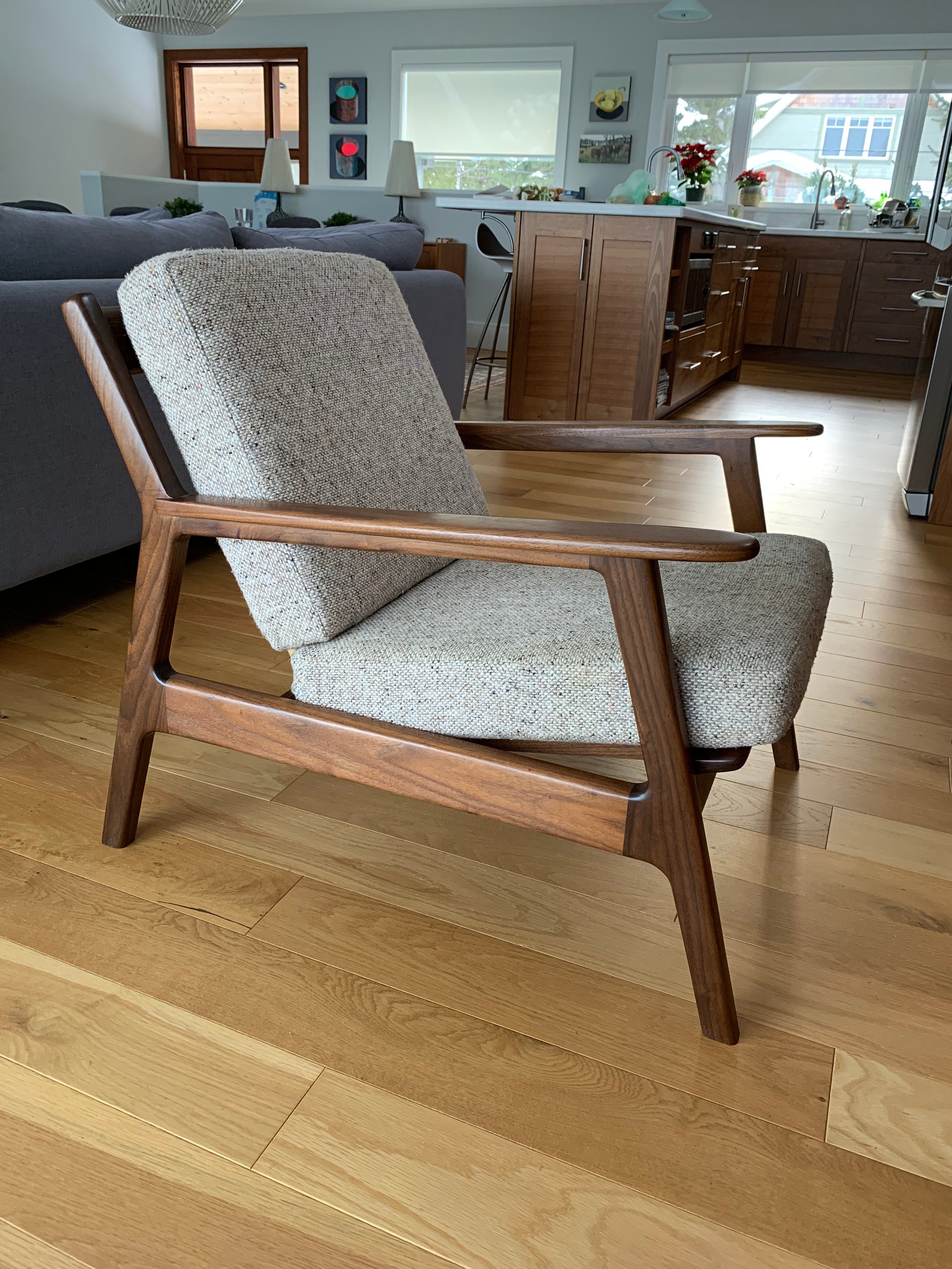 Mid Century Modern Lounge Chair Woodworking Plans and Guide Etsy