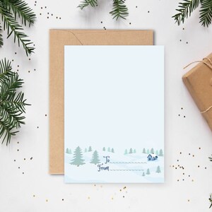 Cartolina di buon Natale, lato posteriore, cartolina stampabile, dimensioni 4x6 pollici, download istantaneo