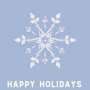 Holiday Decor, Holiday Poster, Snowflake Decor, Snowflake Poster, Digital Download