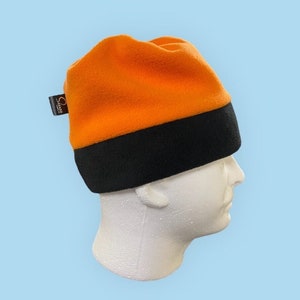 Fleece Beanie Orange Winter Hat Neon Gift for Skier Gift for Snowboarder Beanie Retro Warm Winter Hat Cozy Beanie Seeker Supply