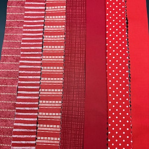 Fabric Quilt Binding SOLD by the YARD:  REDs - Swipe to see options.