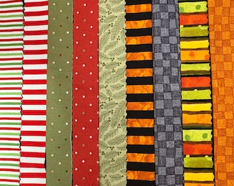 Fabric Quilt Binding SOLD by the YARD: HOLIDAY Colors - Swipe to see options.