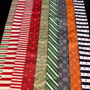 Fabric Quilt Binding SOLD by the YARD: HOLIDAY Colors - Swipe to see options.