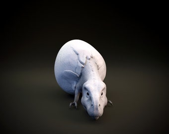 Tyrannosaurus Rex Hatchling - Dino and Dog - model - Role playing DnD miniature - Dinosaur