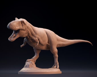 Tyrannosaurus Rex - Dinosaur - Dino and Dog - model - Role playing DnD miniature