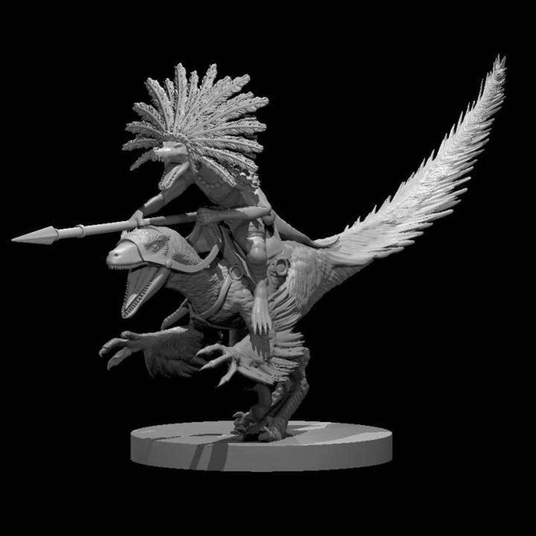 Kobold Raptor Rider 8K Kobold Rider - Role Playing Dnd Miniature - Etsy