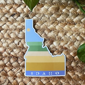 IDAHO STATE STICKER / vinyl decal, Idaho, pacific northwest pnw, Idaho sticker, Moscow / 3&quot;