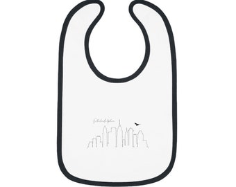 Baby Contrast Trim Jersey Bib