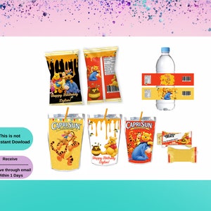 Pooh Bundle Treat | Pooh Party  | Winnie Birthday Party | Curry  Party Favors | Pooh  Party Favors | Winnie the Pooh inspired