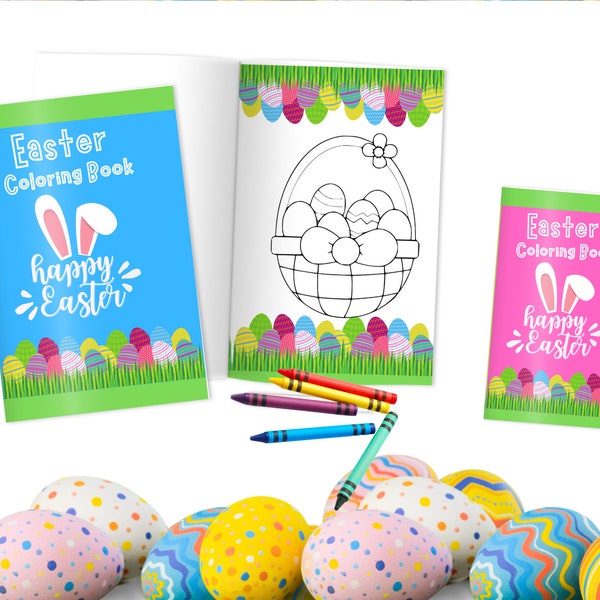 Easter Coloring Book - Easter  Template - Easter  Party Favors - Easter Party Decor - Easter Chip Bag -Easter Activities -Easter Treat Gift