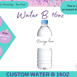 Etiquettes personnalisées pour bouteilles d&#39;eau, cadeaux personnalisés, tous modèles personnalisés, imprimables, étiquettes d&#39;eau tous modèles, cadeaux personnalisés pour fêtes, imprimables