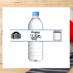 Father&#39;s Day Water Bottler Labels - Happy Father&#39;s Day Template - Dad Party Favors - Father&#39;s Day Party Decor - Father&#39;s Day Water