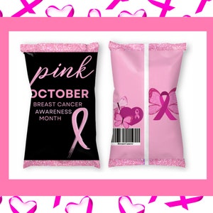 Breast Cancer Awareness Decorations 24pcs Breast Cancer Awareness Popcorn Boxes...
