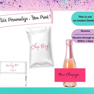 Custom Party Bundle Set, Custom Party Favors, Custom Birthday Labels, Custom Party Labels, Custom Party Treats, Digital Download