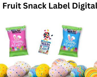 Easter Fruit Snack  - Easter  Template - Easter  Party Favors - Easter Party Decor - Easter Chip Bag -Easter Fruit Snack -Easter Treat Gift