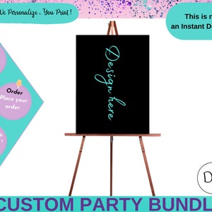 Letrero de bienvenida personalizado - Recuerdos de fiesta personalizados - Cualquier diseño personalizado - Etiquetas de póster Cualquier diseño - Diseño de letrero de bienvenida personalizado para todas las ocasiones