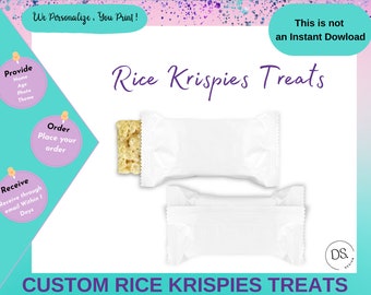 Custom Rice Crispy Treat  - Party Favors custom - Custom  Any Desing - Printable - Rice K Treat labels Any Desing - Custom Favors -