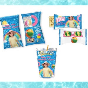 Pool Party Bundle Etiketten- Pool Candy Bar - Sommer Geburtstag- Pool Party Etiketten - Sommer Gastgeschenke- Pool Themen- Pool Party Chip Bag- Pool Party