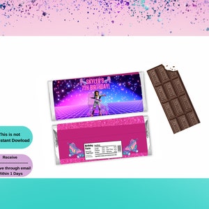 Roller Skating Wrappers | neon Party | Kids Birthday Party | Party Favors | treat Favors | Skating  inspired | Neon Candy Bar