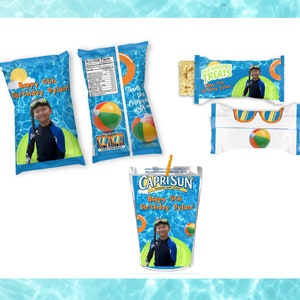Pool Party Bundle Etiketten- Pool Candy Bar - Sommer Geburtstag- Pool Party Etiketten - Sommer Gastgeschenke- Pool Themen- Pool Party Chip Bag- Pool Party