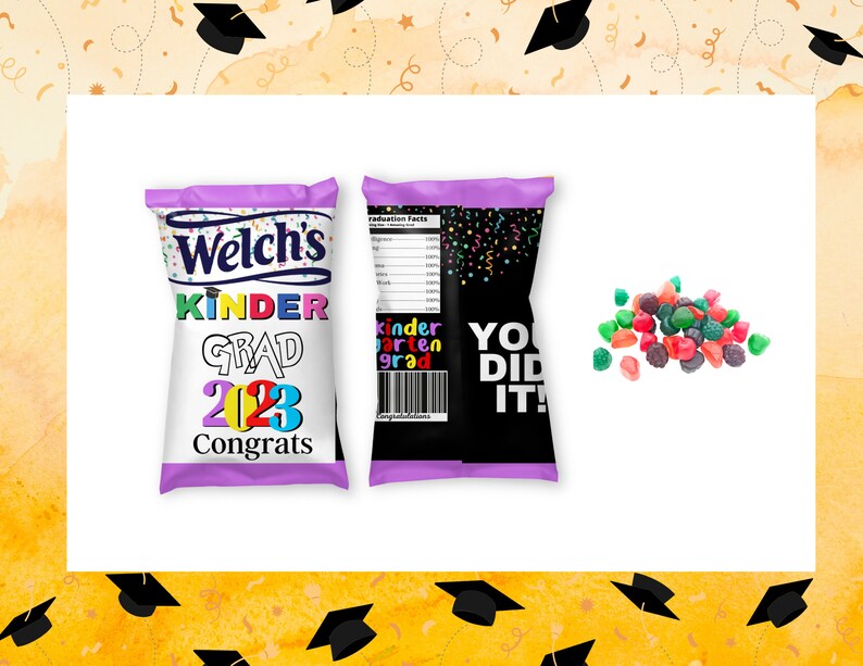 Kinder Fruit Snack Printable Templates Graduation Fruit - Etsy