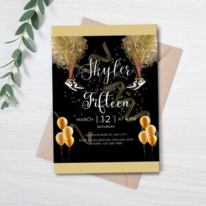 Sneaker Ball Invitation | Sneaker Ball Invite | Sneaker Birthday Party | Birthday Party Favors | Sweets 16 Invitation | Invites |