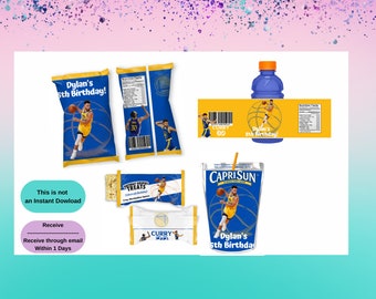 Golden State Bundle Treat | Warriors Party  | Basketball Birthday Party | Curry  Party Favors | Basketball Party Favors | GSW Birthday