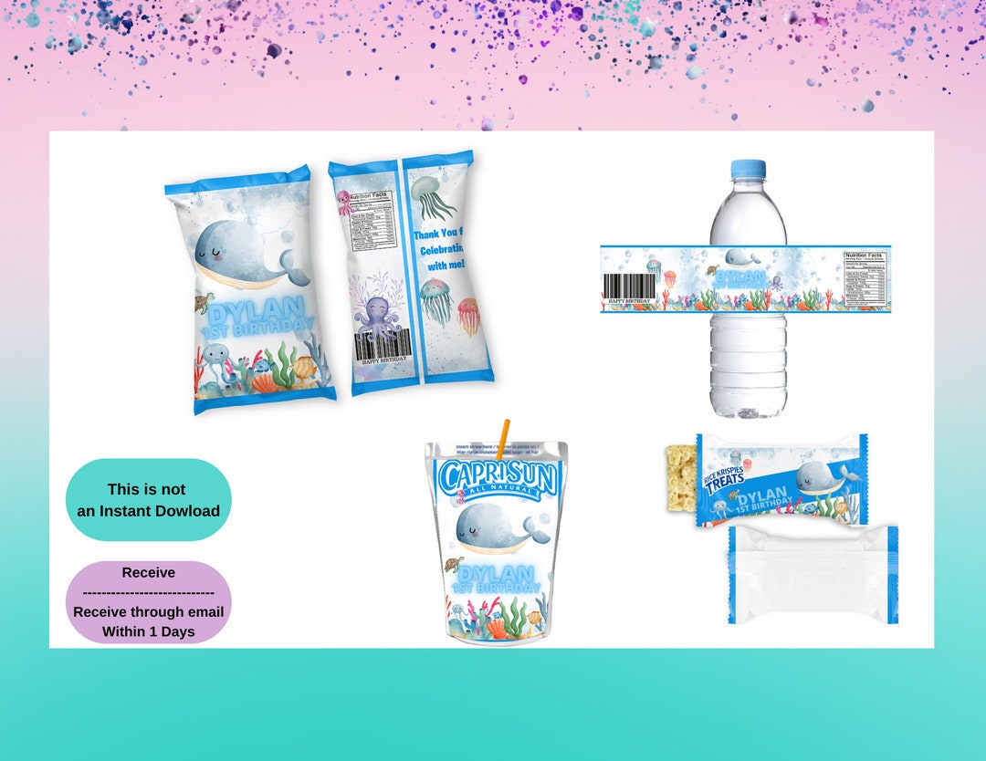 Under the Sea Bundle Party | Ocean Party | Kids Birthday | Labels Treat ...
