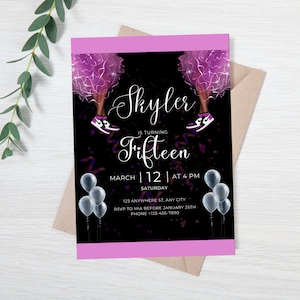Sneaker Ball Invitation | Sneaker Ball Invite | Sneaker Birthday Party | Birthday Party Favors | Sweets 16 Invitation | Invites |