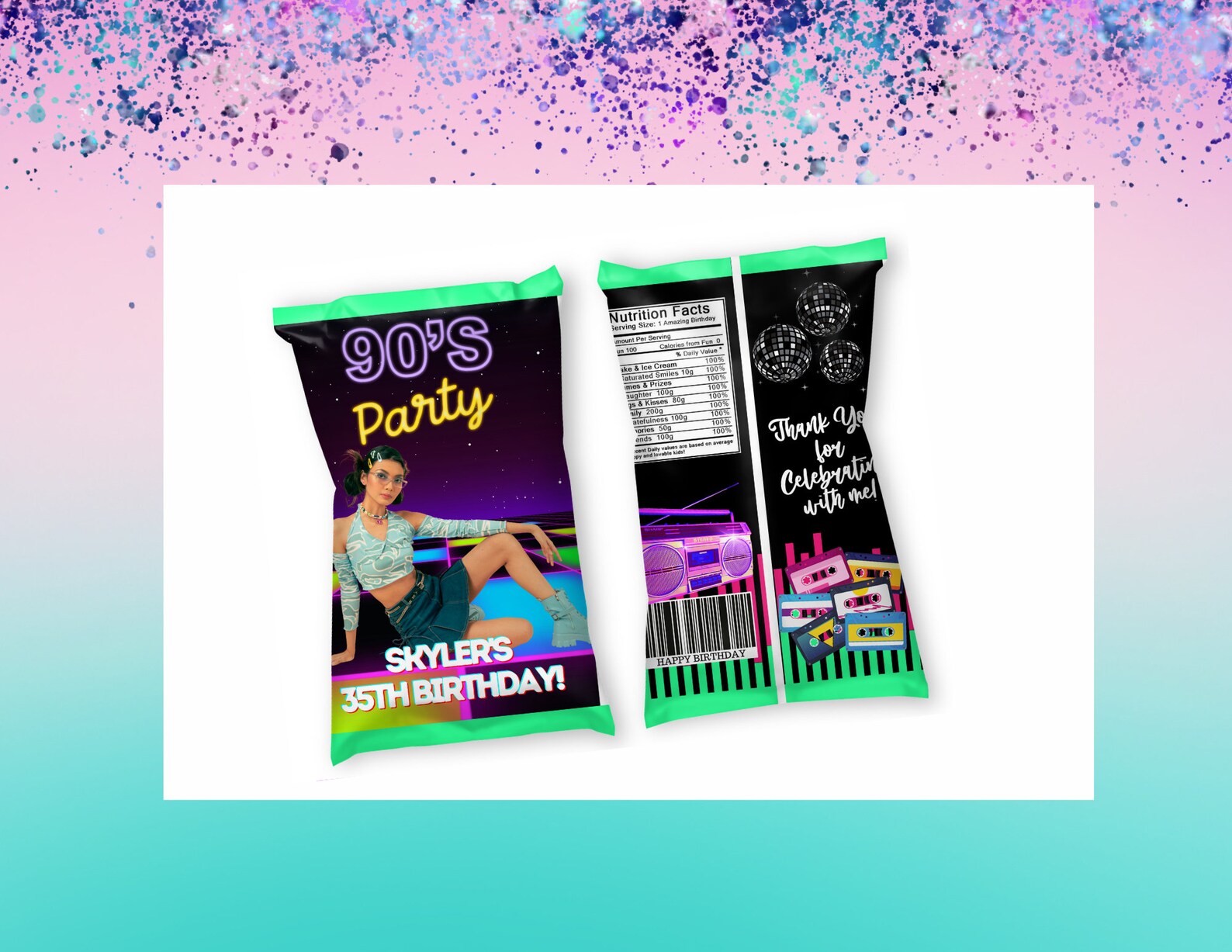 90s Treat Bundle Labels-90s Chip Bag -throwback Retro Wrappers-retro ...