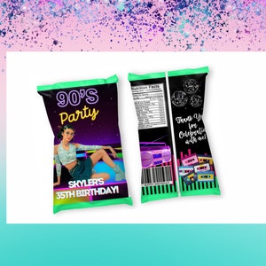 90s Treat Bundle Labels-90s Chip Bag -throwback Retro Wrappers-retro ...