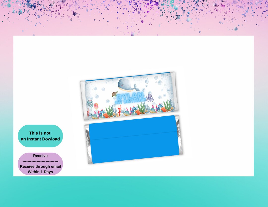 Under the Sea Wrappers Ocean Party Kids Birthday Labels Treat Sea Treat