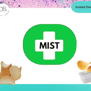 Mist Chip Snack 0.67oz -Printable Labels INSTANT DOWNLOAD-Label Video Game Birthday Party Supplies -Gaming Labels Party