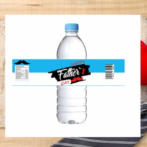 Father&#39;s Day Water Bottler Labels - Happy Father&#39;s Day Template - Dad Party Favors - Father&#39;s Day Party Decor - Father&#39;s Day Water
