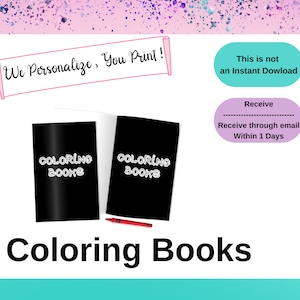 Libri da colorare personalizzati per bambini, libri da colorare personalizzati, feste personalizzate, qualsiasi disegno personalizzato, stampabili, colorare qualsiasi disegno, bomboniere personalizzate