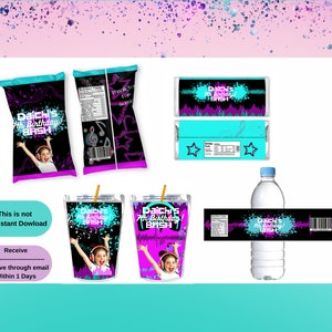 Music Bundle Treat | Music Chip Bag | Bash Birthday Party | Birthday Party Favors | Music Party Favors | Musical Wrappers |  Dance Birthday