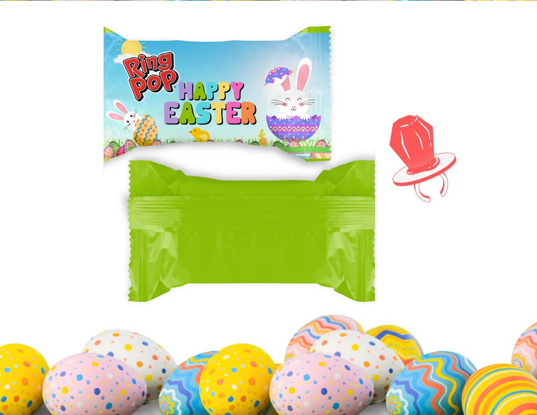 Easter Ring Pop Easter Template Easter Party Favors Etsy