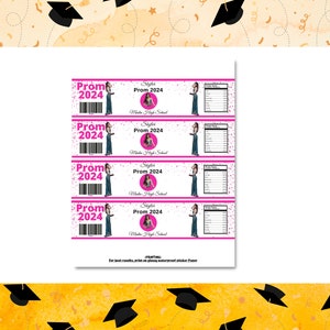 Bar Code For Prom Graduation Bundle Treat | Graduation Chip Bag | Graduation Pink Party ...