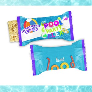Pool Party Reis Kekse Leckerli - Pool Party Vorlage - Sommer Gastgeschenke - Pool Party Dekor - Pool Party- Pool Party Etiketten