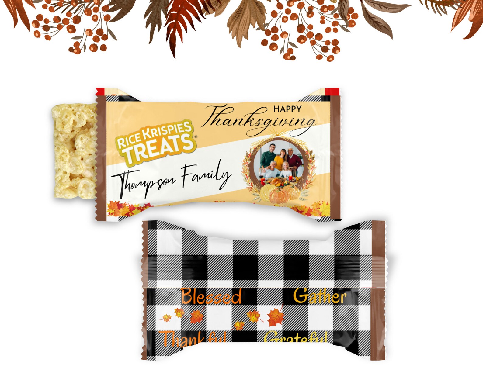 Thanksgiving Bundle Treat - Brown Thanksgiving Party Template Bundle ...