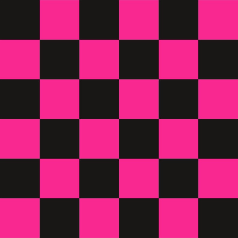 Hot Pink and Black Checkered Seamless Repeating Pattern / Etsy