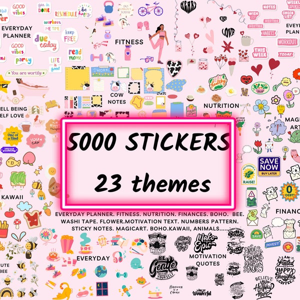 5000 digitale Aufkleber für Planer |Aufkleber für Goodnotes |digital Stickers Bundle |Digital Stickers Pack