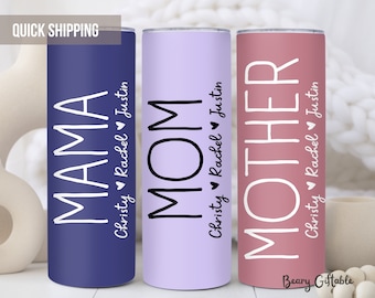 Personalized Mom Gifts, Custom Mothers Day Gift From Kids, Mama Tumbler with Kids Names, Mom Tumbler, Mother Tumbler, Mom Birthday Gift Idea